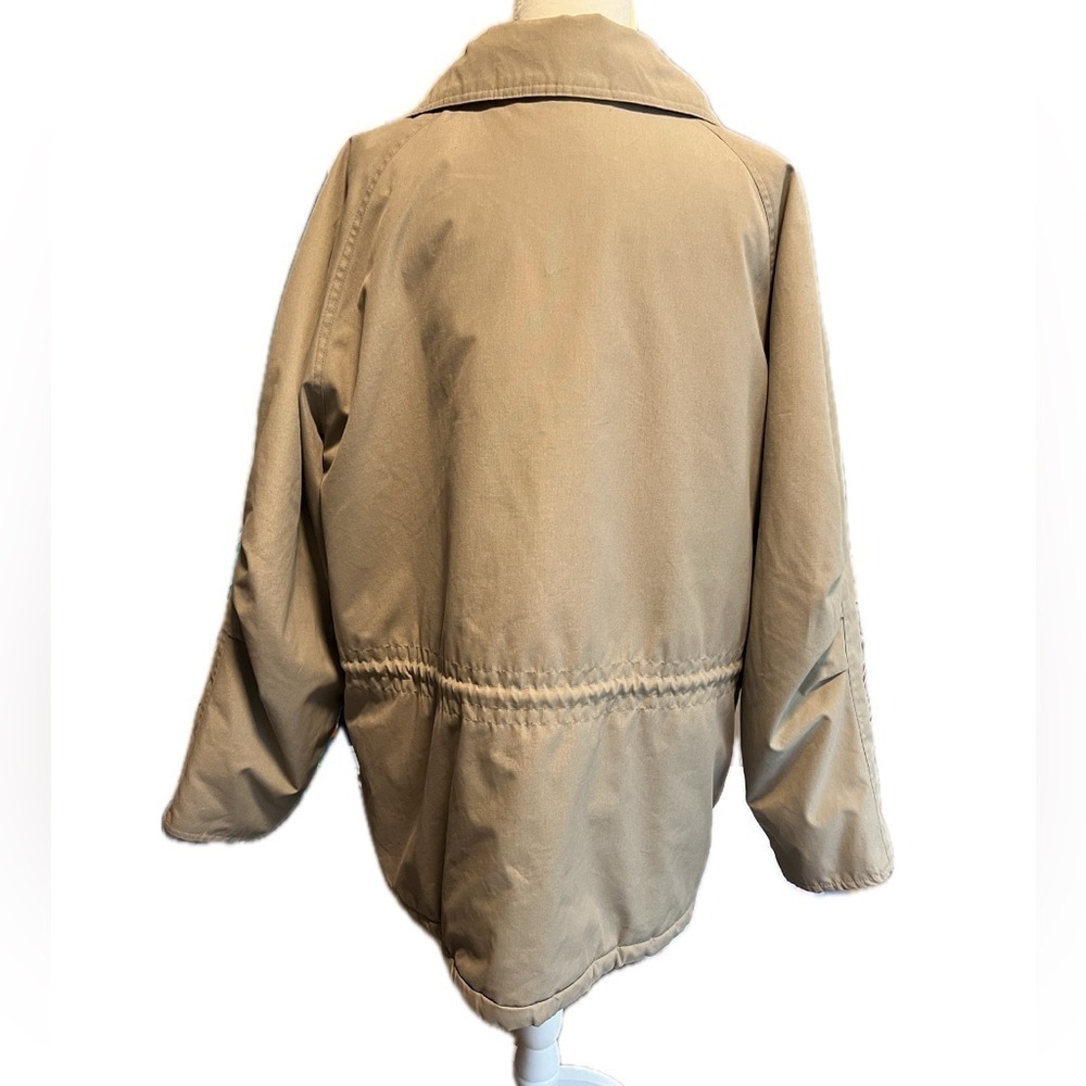 London Fog khaki jacket with cargo pockets and drawstring men’s size 42R - Picture 2 of 8